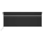 Avtomatska tenda s senčilom LED + senzor 4,5x3 m antracitna - Image 3