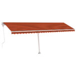 Prostostoječa avtomatska tenda 600x300 cm oranžna/rjava - Image 2