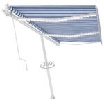 Avtomatska tenda LED + senzor 600x300 cm modra in bela - Image 3
