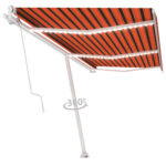 Avtomatska tenda LED + senzor 600x300 cm oranžna/rjava - Image 3