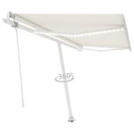 Avtomatska tenda LED + senzor 400x350 cm krem - Image 3
