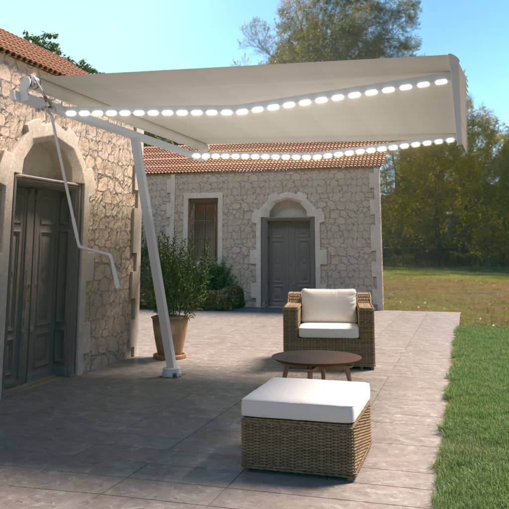 Avtomatska tenda LED + senzor 400×350 cm krem
