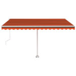Prostostoječa avtomatska tenda 450x350 cm oranžna/rjava - Image 2