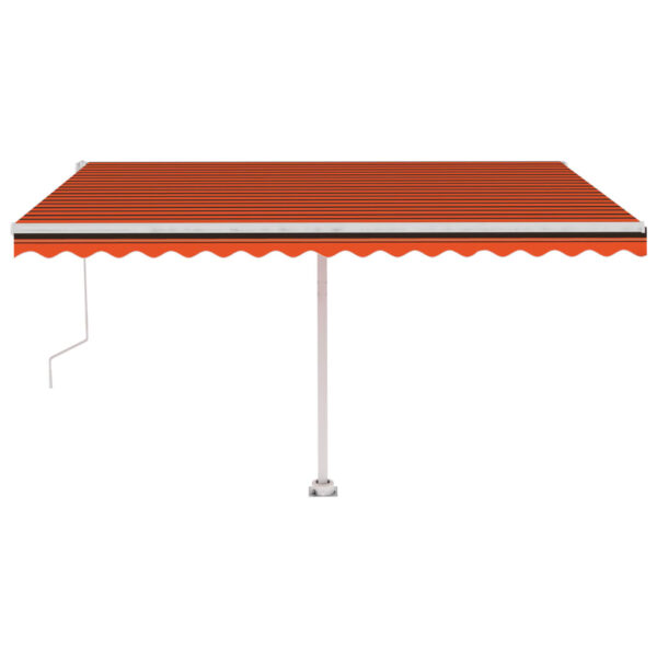 Prostostoječa avtomatska tenda 450x350 cm oranžna/rjava - Image 2