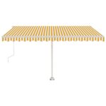Avtomatska tenda LED + senzor 450x350 cm rumena/bela - Image 2