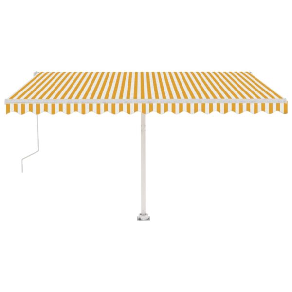 Avtomatska tenda LED + senzor 450x350 cm rumena/bela - Image 2