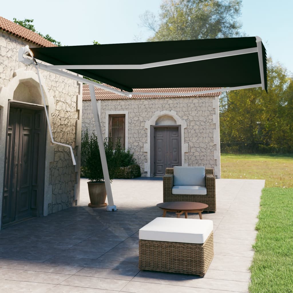 Prostostoječa avtomatska tenda 500×350 cm antracitna