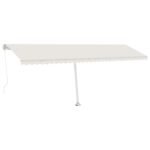 Prostostoječa ročno zložljiva tenda 600x350 cm krem - Image 2