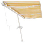 Prostostoječa ročno zložljiva tenda 600x350 cm rumena/bela - Image 3