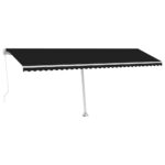 Prostostoječa ročno zložljiva tenda 600x350 cm antracitna - Image 2