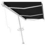Prostostoječa ročno zložljiva tenda 600x350 cm antracitna - Image 3