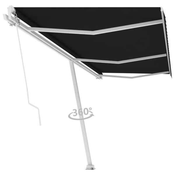 Prostostoječa ročno zložljiva tenda 600x350 cm antracitna - Image 3