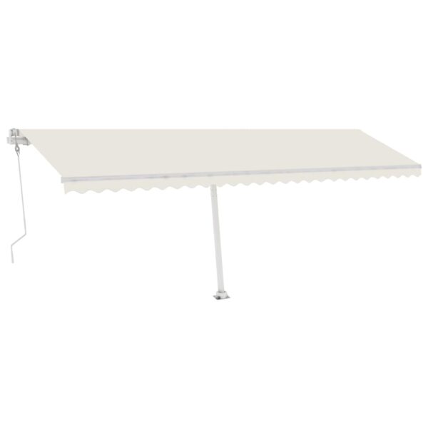 Avtomatsko zložljiva tenda LED + senzor 600x350 cm krem - Image 2