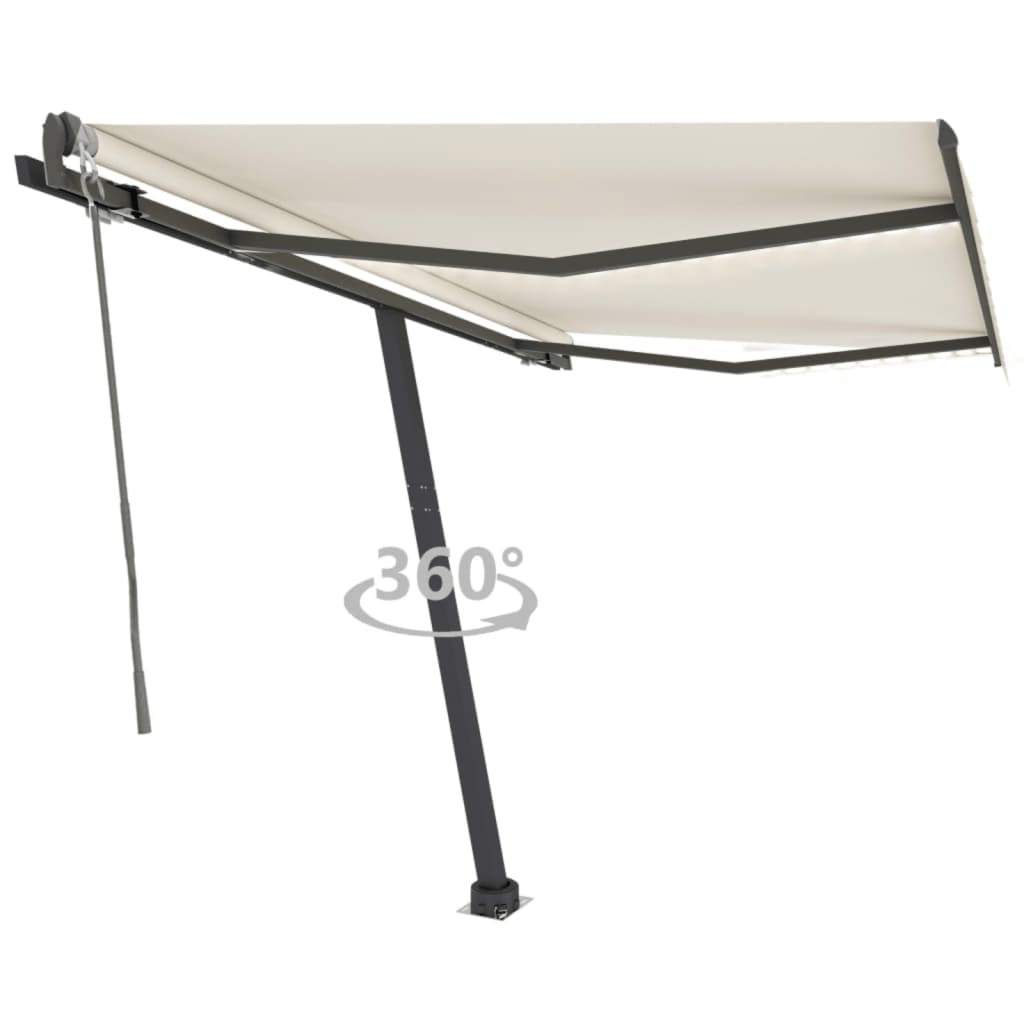 Avtomatska tenda LED + senzor 350×250 cm krem