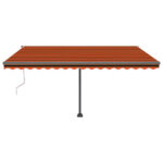 Avtomatska tenda LED + senzor 400x300 cm oranžna/rjava - Image 3