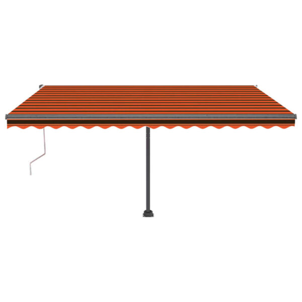 Avtomatska tenda LED + senzor 400x300 cm oranžna/rjava - Image 3