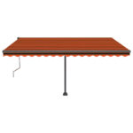 Prostostoječa avtomatska tenda 400x350 cm oranžna/rjava - Image 3
