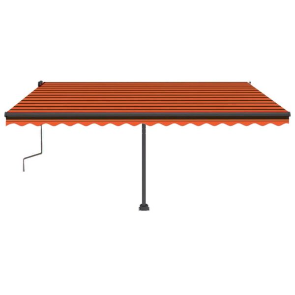 Prostostoječa ročno zložljiva tenda 450x350 cm oranžna/rjava - Image 3