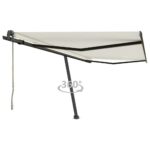 Prostostoječa avtomatska tenda 450x350 cm krem