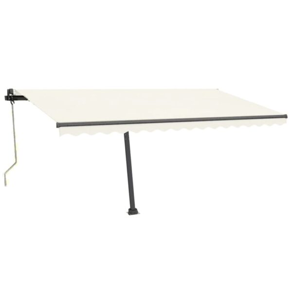 Prostostoječa avtomatska tenda 450x350 cm krem - Image 2