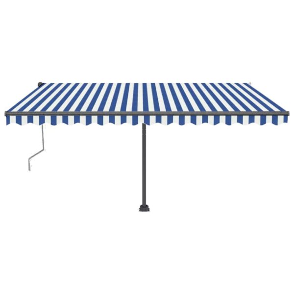 Avtomatska tenda LED + senzor 450x350 cm modra in bela - Image 3