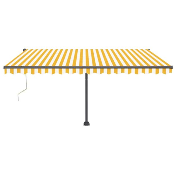 Avtomatska tenda LED + senzor 450x350 cm rumeno/bela - Image 3