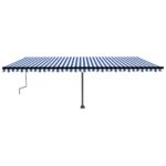 Prostostoječa ročno zložljiva tenda 600x350 cm modra/bela - Image 3
