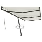 Prostostoječa ročno zložljiva tenda 600x350 cm krem