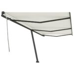 Prostostoječa ročno zložljiva tenda 600x350 cm krem - Image 2
