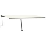 Prostostoječa ročno zložljiva tenda 600x350 cm krem - Image 3