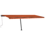 Prostostoječa ročno zložljiva tenda 600x350 cm oranžna/rjava - Image 3