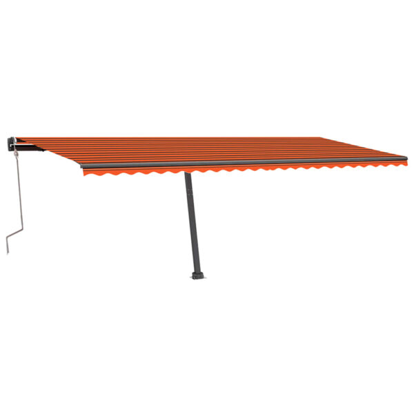 Prostostoječa ročno zložljiva tenda 600x350 cm oranžna/rjava - Image 3