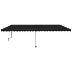 Ročno zložljiva tenda z LED lučkami 600x350 cm antracitna - Image 3