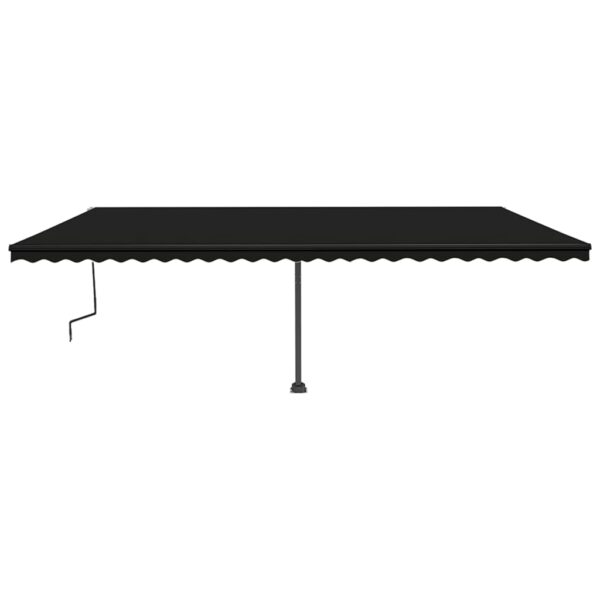 Ročno zložljiva tenda z LED lučkami 600x350 cm antracitna - Image 3