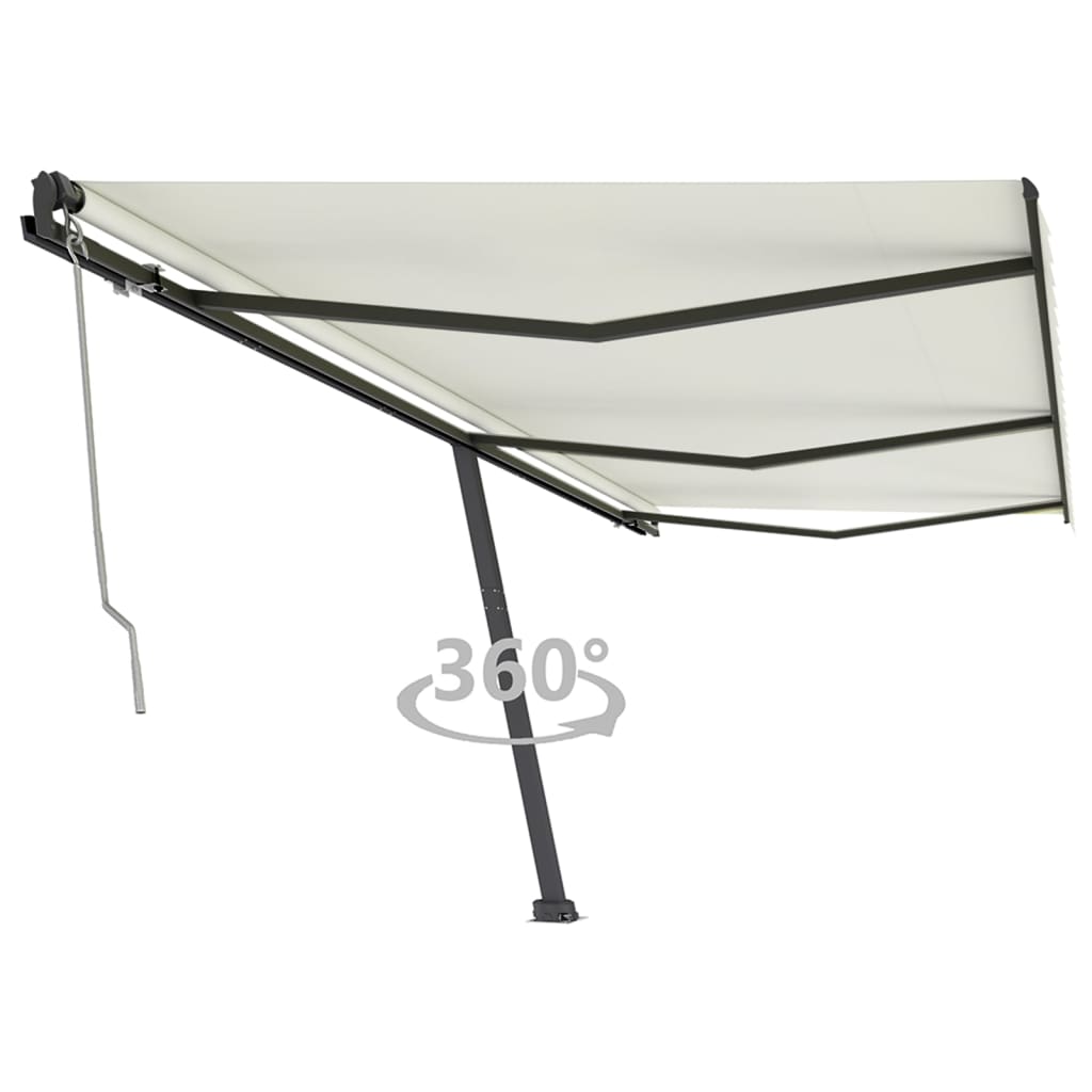 Prostostoječa avtomatska tenda 600×350 cm krem