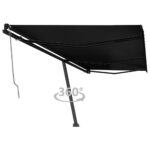 Prostostoječa avtomatska tenda 600x350 cm antracitna