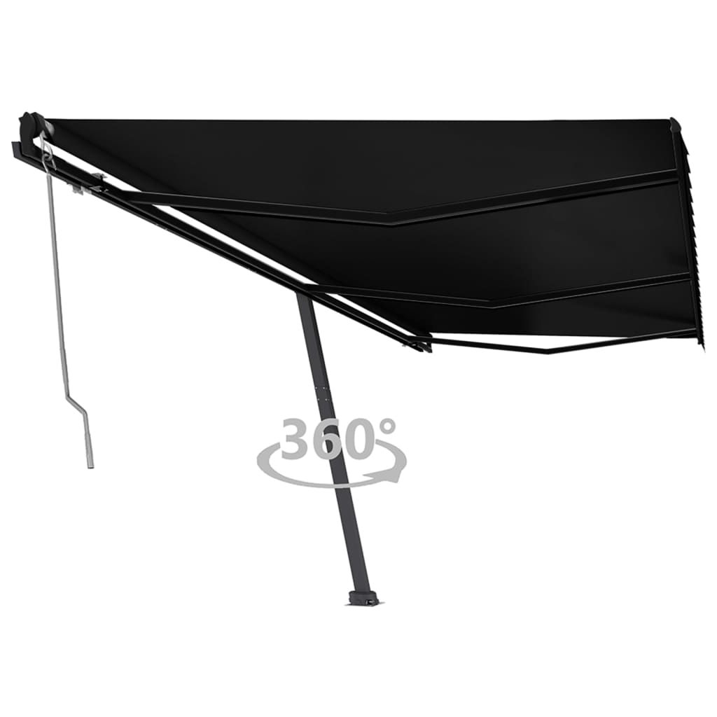 Prostostoječa avtomatska tenda 600×350 cm antracitna
