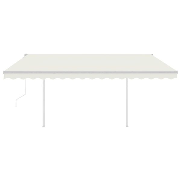 Avtomatsko zložljiva tenda s stebrički 4x3 m krem - Image 3