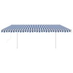 Avtomatska tenda LED + senzor 5x3 m modra in bela - Image 3