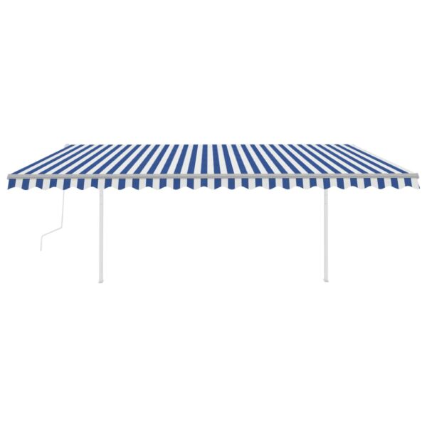 Avtomatska tenda LED + senzor 5x3 m modra in bela - Image 3