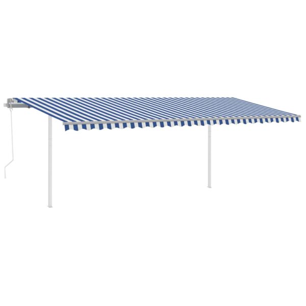 Avtomatska tenda LED + senzor 6x3 m modra in bela - Image 2