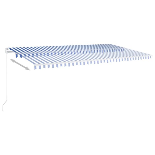 Avtomatska tenda LED + senzor 6x3 m modra in bela - Image 3