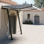 Avtomatska tenda LED + senzor 3x2,5 m modra in bela