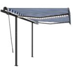 Avtomatska tenda LED + senzor 3,5x2,5 m modra in bela - Image 2