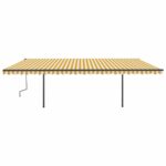 Ročno zložljiva tenda z LED lučkami 6x3 m rumena in bela - Image 3