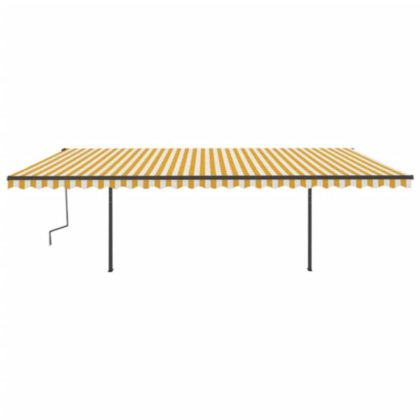 Ročno zložljiva tenda z LED lučkami 6x3 m rumena in bela - Image 3