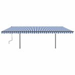 Avtomatska tenda LED + senzor 6x3 m modra in bela - Image 3