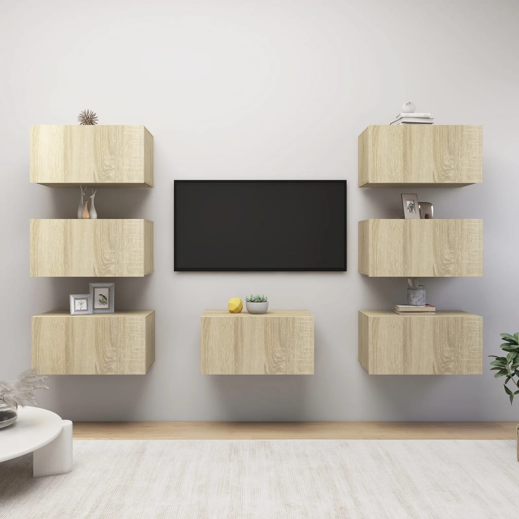 TV omarice 7 kosov sonoma hrast 30,5x30x60 cm iverna plošča
