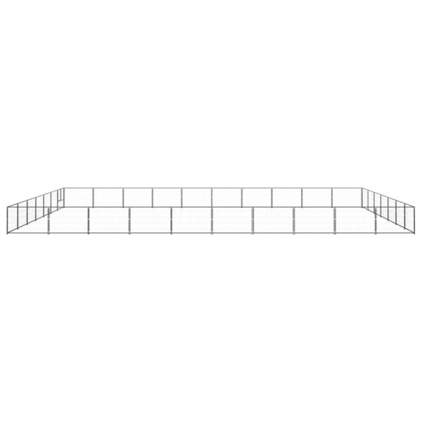 Pasji boks črn 70 m² jeklo - Image 2