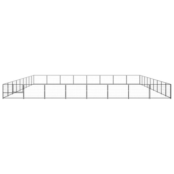 Pasji boks črn 72 m² jeklo - Image 3